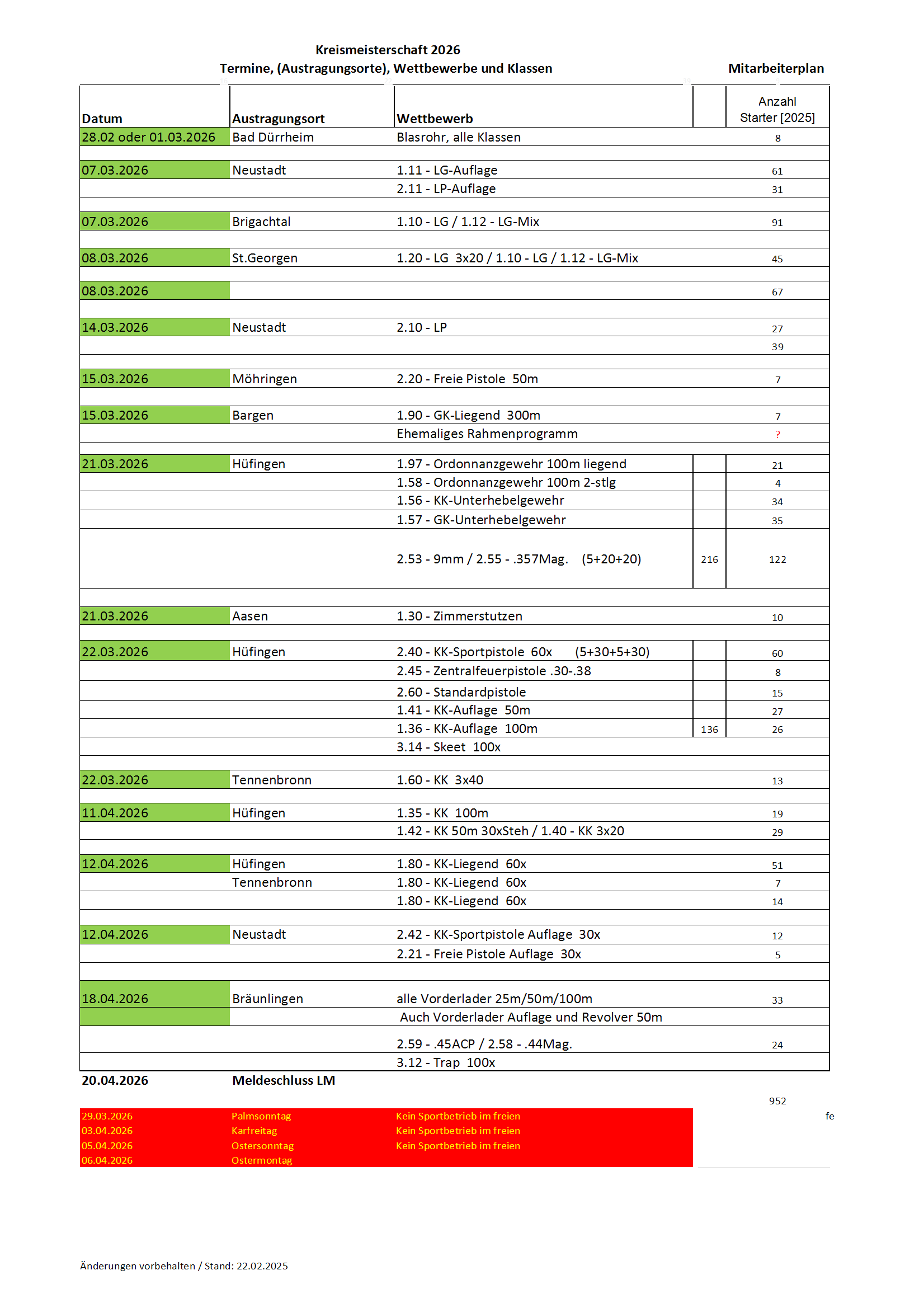 2026 Kreismeisterschaft Terminplan vorläufig KM2026 p1
